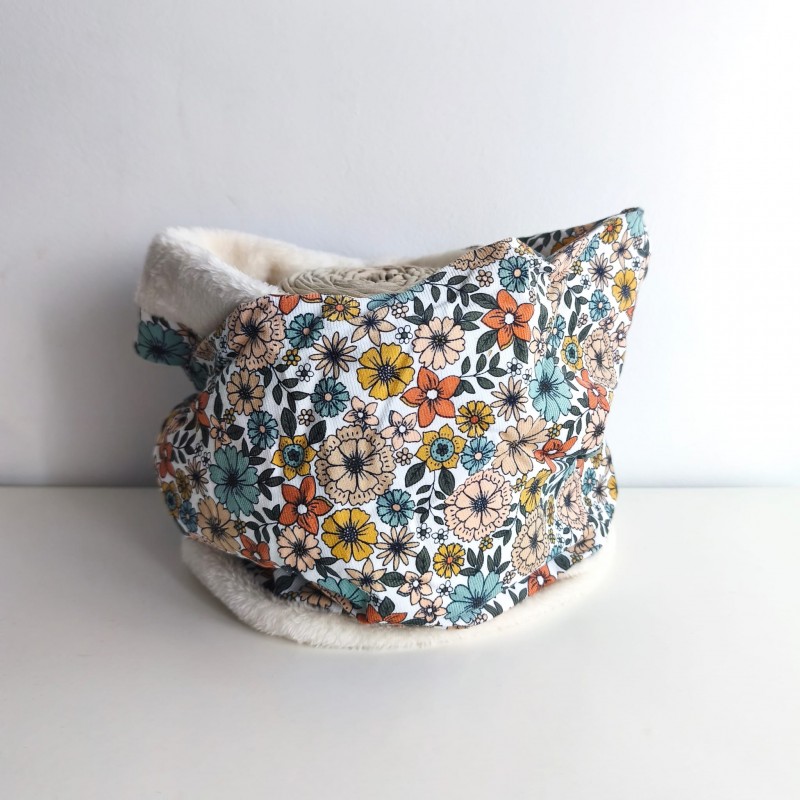 Cuello polar doble Flores